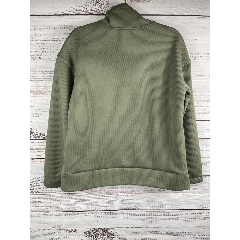 Adidas Pullover Sweater Women's Size M 3 Stripe Funnel Neck Athletic Cozy Top - Picture 7 of 7